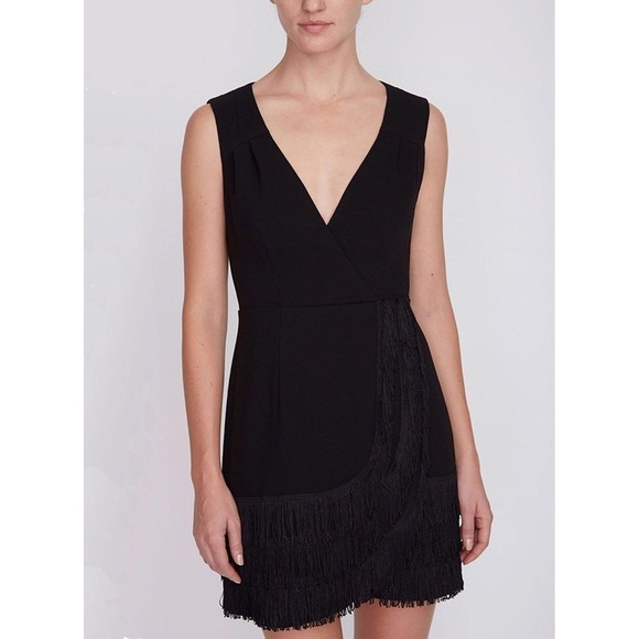 Nanette Lepore Black Nefertiti Fringe Dress EUC - Picture 1 of 10